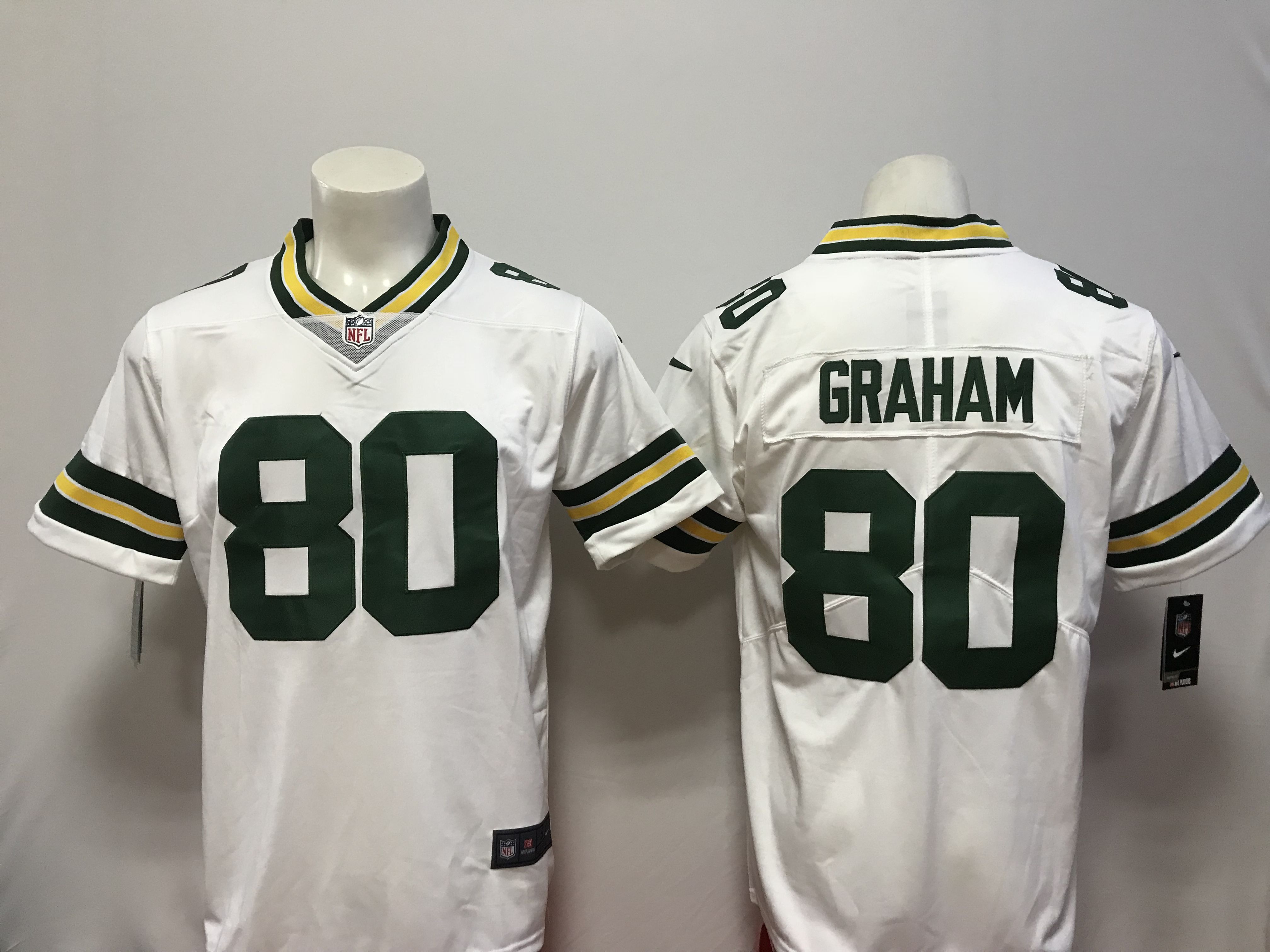 Men Green Bay Packers #80 Graham White Vapor Untouchable Player Nike Limited NFL Jerseys